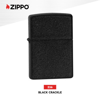 Zippo Accendino a Benzina Ricaricabile ed Antivento Black Crackle -