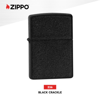 Zippo Accendino a Benzina Ricaricabile ed Antivento Black Crackle -