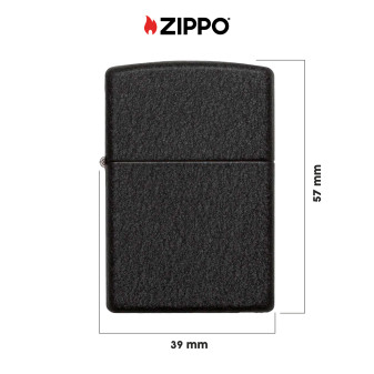 Zippo Accendino a Benzina Ricaricabile ed Antivento Black Crackle -