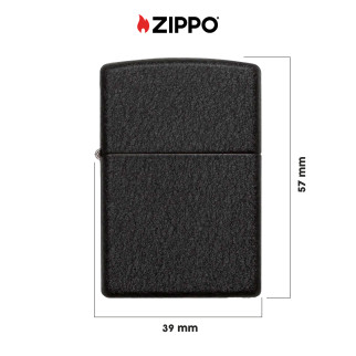Zippo Accendino a Benzina Ricaricabile ed Antivento Black Crackle -