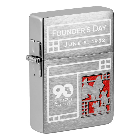 Zippo Accendino a Benzina Ricaricabile ed Antivento 1935 Replica con Fantasia 2022 Founder's Day Zippo Accendino a Benzina Ricaricabile ed Antivento 1935 Replica con Fantasia 2022 Founder's Day