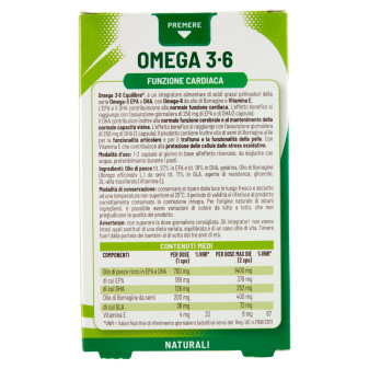 Equilibra Benessere Cardiovascolare Integratore Omega 3 e Omega 6 -