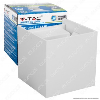 V-Tac VT-759 Lampada da Muro Wall Light Bianca con Doppio LED COB 6W