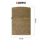 Immagine 4 - Zippo Accendino a Benzina Ricaricabile ed Antivento Antique Brass -