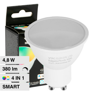 V-Tac Smart VT-2215 Lampadina LED Wi-Fi GU10 4.8W Faretto