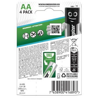 Energizer Accu Recharge Extreme HR6 Stilo AA Mignon 1.2V Pile