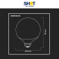 Immagine 8 - Bot Lighting Shot Lampadina LED E27 9.5W Bulb G95 Globo SMD - mod.