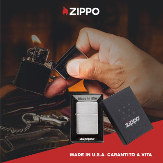 Zippo Accendino a Benzina Ricaricabile ed Antivento Armor Brushed