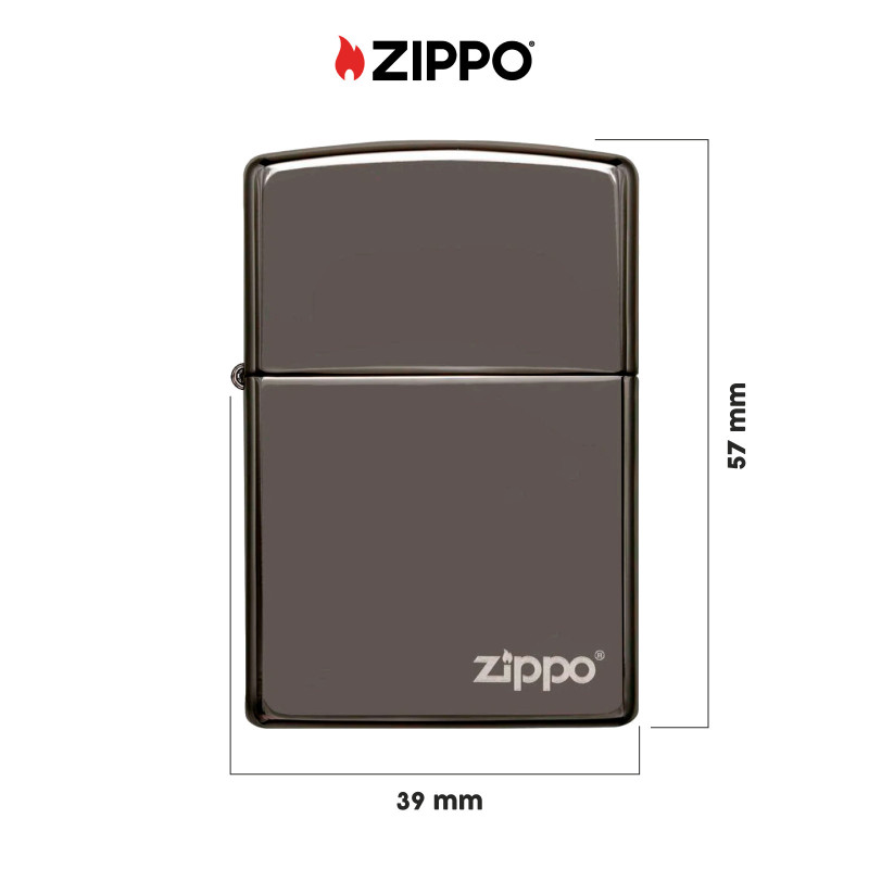 Accendino Zippo mod. 150ZL Black Ice Zippo Logo Antivento