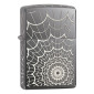 Zippo Accendino a Benzina Ricaricabile ed Antivento con Fantasia Spider Web Black Ice - mod. 28527