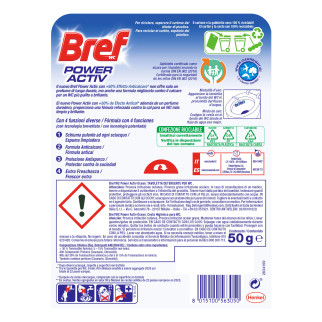 Bref Power Activ 4 Funzioni Tavoletta Igienizzante WC Effetto Anticalcare Profumo Ocean o Pine - 1