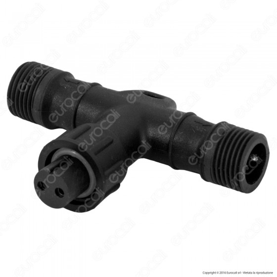 Life Connettore di Giunzione a T con 2 Pin IP65 - mod. 39.9PL0200T Life Connettore di Giunzione a T con 2 Pin IP65 - mod. 39.9PL0200T