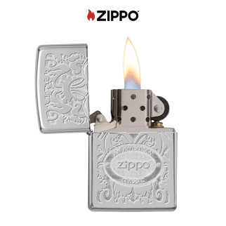 Zippo Accendino a Benzina Ricaricabile ed Antivento con Fantasia