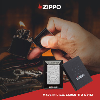 Zippo Accendino a Benzina Ricaricabile ed Antivento con Fantasia