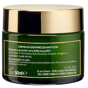 Tesori di Provenza Crema di Giovinezza Anti Età Giorno per Viso con Olio d'Oliva Biologico -