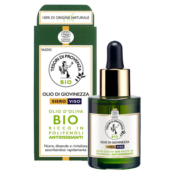Tesori di Provenza Olio di Giovinezza Siero Viso Azione Antiossidante con Olio d'Oliva Biologico - Tesori di Provenza Olio di Giovinezza Siero Viso Azione Antiossidante con Olio d'Oliva Biologico -
