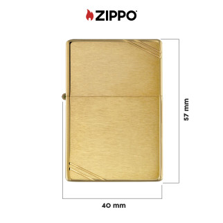 Zippo Accendino a Benzina Ricaricabile ed Antivento Brushed Brass