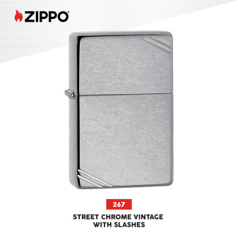 Accendino Zippo mod. 267 Street Chrome Vintage with Slashes