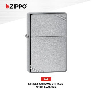 Accendino Zippo mod. 267 Street Chrome Vintage with Slashes