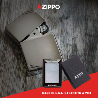 Accendino Zippo mod. 267 Street Chrome Vintage with Slashes