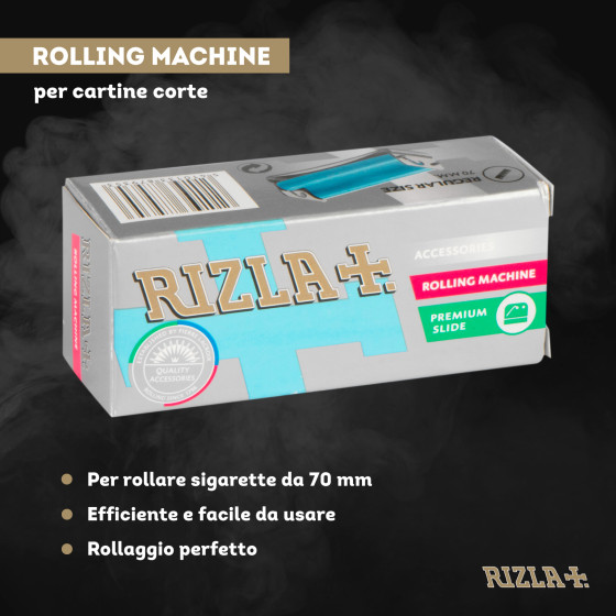 SMOKING ROLLATORE IN METALLO CON PORTA-CARTINE PER CARTINE CORTE
