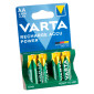 Varta Rechargeable Accu Power 2600mAh Pile Ricaricabili Stilo AA - Blister 4 Batterie
