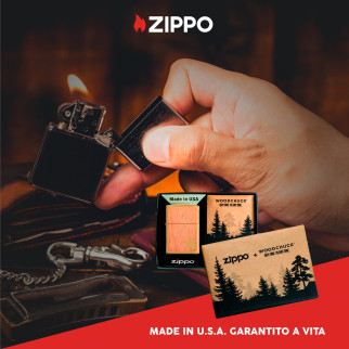 Zippo Accendino a Benzina Ricaricabile ed Antivento con Fantasia