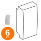 MAPAM Falso Polo ART Bianco - Confezione 6pz - mod. 40000B - Compatibile con BTicino LIVING