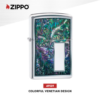 Zippo Accendino a Benzina Ricaricabile ed Antivento con Fantasia