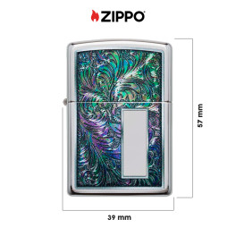 Zippo Accendino a Benzina Ricaricabile ed Antivento con Fantasia