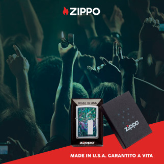 Zippo Accendino a Benzina Ricaricabile ed Antivento con Fantasia
