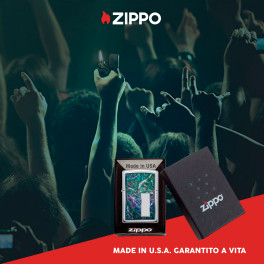 Zippo Accendino a Benzina Ricaricabile ed Antivento con Fantasia