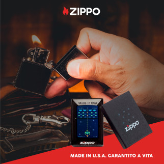 Zippo Accendino a Benzina Ricaricabile ed Antivento con Fantasia