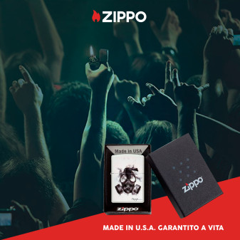 Zippo Accendino a Benzina Ricaricabile ed Antivento con Fantasia