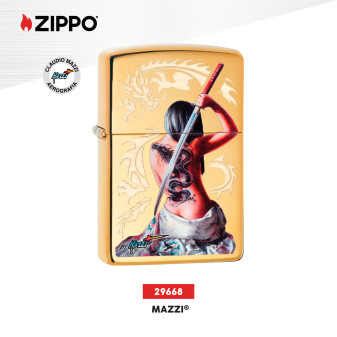 Zippo Accendino a Benzina Ricaricabile ed Antivento con Fantasia Mazzi - mod. 29668