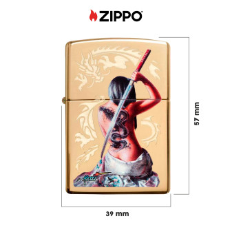 Zippo Accendino a Benzina Ricaricabile ed Antivento con Fantasia Mazzi - mod. 29668