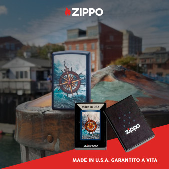 Zippo Accendino a Benzina Ricaricabile ed Antivento con Fantasia