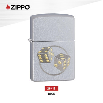 Zippo Accendino a Benzina Ricaricabile ed Antivento con Fantasia Dice