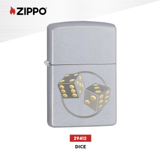 Zippo Accendino a Benzina Ricaricabile ed Antivento con Fantasia Dice