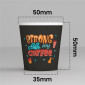Immagine 3 - Bicchierini da Caffè in Carta Riciclabile con Fantasia StrongLifeCUP da 65ml - Confezione da 50