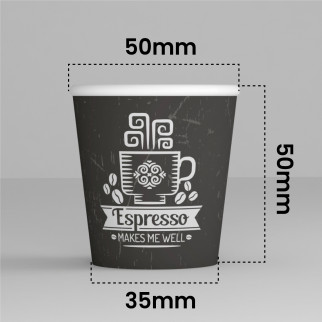 Bicchierini da Caffè in Carta Riciclabile con Fantasia CuzcoCUP da 65ml - Confezione da 50 Bicchieri