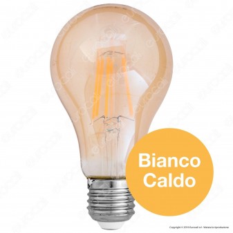 V-Tac VT-2028 Lampadina LED E27 10W Bulb A67 Filamento Ambrata - SKU