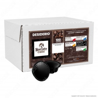Baciato Caffè Linea Desiderio Ristretto Cialde Compatibili Lavazza A Modo Mio - Confezione da 100