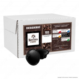 Baciato Caffè Linea Desiderio Ristretto Cialde Compatibili Lavazza A Modo Mio - Confezione da 100