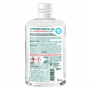 Lysoform Medical Gel Disinfettante Mani Idroalcolico Contro Virus e Batteri Presidio Medico