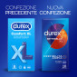 Immagine 9 - Preservativi Durex Settebello XL Extra Large con Forma Easy On - Confezione da 10 Profilattici