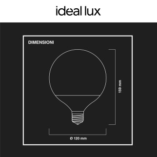 Ideal Lux Lampadina LED E27 18W Bulb G120 Globo SMD - mod. 151786