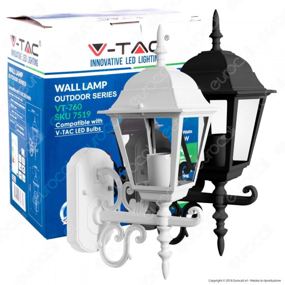V-Tac VT-760 Portalampada da Giardino Wall Light da Muro per V-Tac VT-760 Portalampada da Giardino Wall Light da Muro per