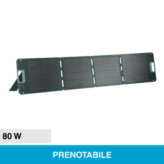 V-Tac VT-10080 Pannello Solare Fotovoltaico 80W Pieghevole IP67 Portatile con Cover Protettiva -