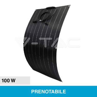 V-Tac VT-10100 Pannello Solare Fotovoltaico 100W Flessibile IP65 per Accumulatori Portatili - SKU